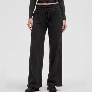 Scuba Mid-Rise Wide Leg Pant Women Medium Black
